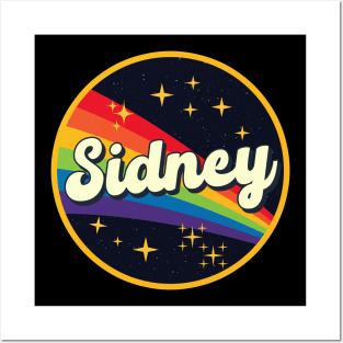 Sidney // Rainbow In Space Vintage Style Posters and Art
